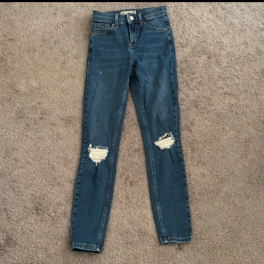 Topshop petite jamie ripped jeans